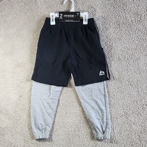 RBX 2 Pack Kids Black Shorts and Gray Sweatpants